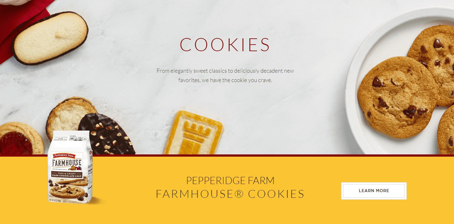Pepperridge Farmのクッキー
